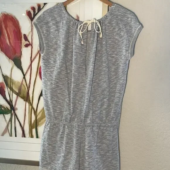 Victoria’s Secret Blue Jersey Romper Shorts Athleisure Space Dye Drawstring - Picture 3 of 7